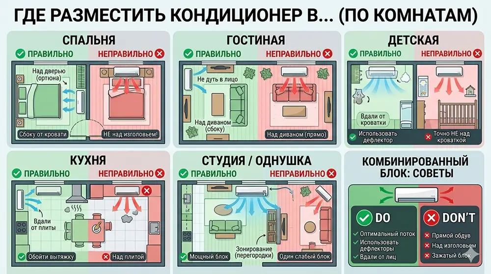 установка в комнате