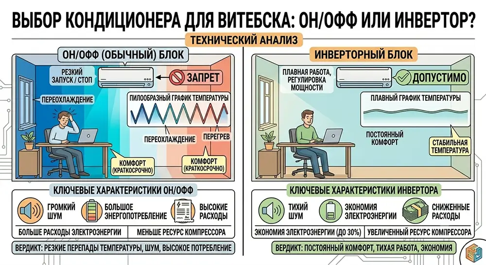 инвертор vs on-off