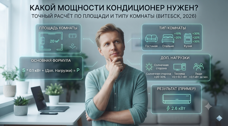 Какой мощности кондиционер нужен?